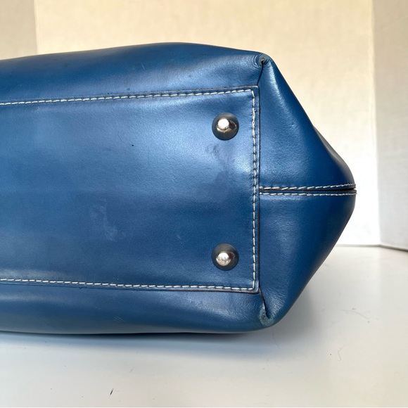 Nardelli Blue Leather Tote Bag - Picture 10 of 15